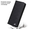 For Samsung Galaxy S24+ 5G Fierre Shann Crocodile Texture Magnetic Genuine Leather Phone Case(Black)