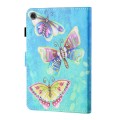 For Samsung Galaxy Tab A9 Coloured Drawing Stitching Smart Leather Tablet Case(Colorful Butterflies)