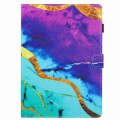 For 7 inch Universal Marble Pattern Stitching Leather Tablet Case(Purple Blue)