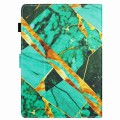 For 8 inch Universal Marble Pattern Stitching Leather Tablet Case(Gold Green)