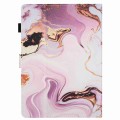For 8 inch Universal Marble Pattern Stitching Leather Tablet Case(Gold Pink)