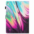 For iPad 10.2 2020 / 2019 Marble Pattern Stitching Smart Leather Tablet Case(Rose Blue)