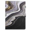 For iPad 11 Pro 2020 / Air 4 10.9 Marble Pattern Stitching Smart Leather Tablet Case(Black Gold)