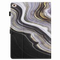 For iPad 9.7 2018 / 2017 Marble Pattern Stitching Smart Leather Tablet Case(Black Gold)