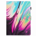 For Samsung Galaxy Tab A 10.1 2019 T510 Marble Pattern Stitching Leather Tablet Case(Rose Blue)