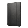 For Samsung Galaxy Tab S9 FE 3-Fold Pure Color TPU Leather Tablet Case with Pen Slot(Black)