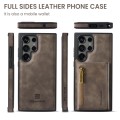 For Samsung Galaxy S23 Ultra DG.MING M5 Series Zip RFID Multi Card Detachable Leather Phone Case(Cof