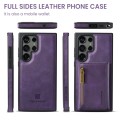 For Samsung Galaxy S23 Ultra DG.MING M5 Series Zip RFID Multi Card Detachable Leather Phone Case(Pur