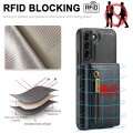 For Samsung Galaxy S22 DG.MING M5 Series Zip RFID Multi Card Detachable Leather Phone Case(Black)