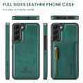 For Samsung Galaxy S22 DG.MING M5 Series Zip RFID Multi Card Detachable Leather Phone Case(Green)