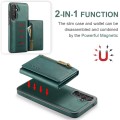 For Samsung Galaxy S23 FE 5G DG.MING M5 Series Zip RFID Multi Card Detachable Leather Phone Case(Gre
