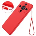 For Honor Magic 6 Lite Solid Color Liquid Silicone Dropproof Full Coverage Protective Case(Red)