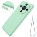 For Honor Magic 6 Lite Solid Color Liquid Silicone Dropproof Full Coverage Protective Case(Green)
