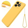 For itel S23+ Solid Color Liquid Silicone Dropproof Full Coverage Protective Case(Yellow)