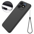 For itel S23+ Solid Color Liquid Silicone Dropproof Full Coverage Protective Case(Black)