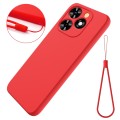 For Tecno Pop 8 Solid Color Liquid Silicone Dropproof Full Coverage Protective Case(Red)