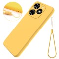 For Tecno Pop 8 Solid Color Liquid Silicone Dropproof Full Coverage Protective Case(Yellow)