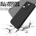 For vivo V30 Lite 5G Solid Color Liquid Silicone Dropproof Full Coverage Protective Case(Black)
