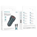 BOROFONE BZ19 Wisdom Dual USB Ports Car Charger with USB to 8 Pin Cable(Blue)