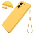 For Xiaomi Poco C65/Redmi 13C 4G Solid Color Liquid Silicone Dropproof Full Coverage Phone Case(Yell
