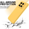 For Xiaomi 14 Solid Color Liquid Silicone Dropproof Full Coverage Phone Case(Yellow)