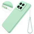 For Xiaomi 14 Solid Color Liquid Silicone Dropproof Full Coverage Phone Case(Green)