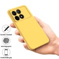 For Xiaomi Redmi K70/K70 Pro Solid Color Liquid Silicone Dropproof Full Coverage Phone Case(Yellow)
