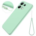 For Xiaomi Redmi Note 13 4G Solid Color Liquid Silicone Dropproof Full Coverage Phone Case(Green)