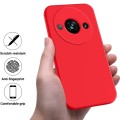 For Xiaomi Redmi A3 / Poco C61 Solid Color Liquid Silicone Dropproof Full Coverage Phone Case(Red)