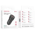 BOROFONE BZ19A Wisdom QC3.0 USB Port Fast Charging Car Charger(Black)