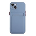 For iPhone 15 Card Slot Design Shockproof TPU Phone Case(Grey)