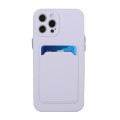 For iPhone 15 Pro Card Slot Design Shockproof TPU Phone Case(Purple)