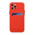 For iPhone 15 Pro Card Slot Design Shockproof TPU Phone Case(Red)