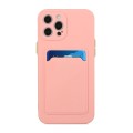 For iPhone 15 Pro Card Slot Design Shockproof TPU Phone Case(Pink)