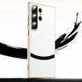 For Samsung Galaxy S22+ 5G Gilt Leather Electroplated Phone Case(White)