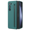 For Samsung Galaxy Z Fold5 NILLKIN Flex Pure PC + Liquid Silicone Phone Case with S Pen(Green)
