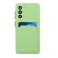 For Samsung Galaxy S23 5G Card Slot Design Shockproof TPU Phone Case(Matcha Green)