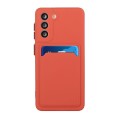 For Samsung Galaxy S23 5G Card Slot Design Shockproof TPU Phone Case(Plum Red)