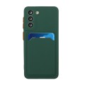 For Samsung Galaxy S23+ 5G Card Slot Design Shockproof TPU Phone Case(Dark Green)