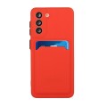 For Samsung Galaxy S23+ 5G Card Slot Design Shockproof TPU Phone Case(Red)