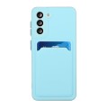 For Samsung Galaxy S23 FE 5G Card Slot Design Shockproof TPU Phone Case(Sky Blue)
