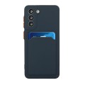 For Samsung Galaxy A35 Card Slot Design Shockproof TPU Phone Case(Dark Blue)