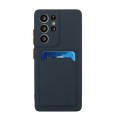 For Samsung Galaxy S24 Ultra Card Slot Design Shockproof TPU Phone Case(Dark Blue)