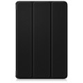 For Lenovo Tab M11/ Xiaoxin Pad 11 2024 Custer Pure Color 3-folding Leather Smart Tablet Case(Black)