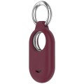 For Samsung Galaxy SmartTag 2 Location Tracker Portable Silicone Protective Case(Wine Red)