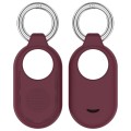 For Samsung Galaxy SmartTag 2 Location Tracker Portable Silicone Protective Case(Wine Red)