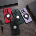 For Xiaomi 14 Pro Magnifier Holder Litchi Texture PU Phone Case(Black)
