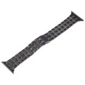 For Apple Watch Ultra 49mm 22mm Ultra-thin Five Beads Stainless Steel Watch Band(Black)