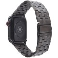 For Apple Watch Series 4 44mm 22mm Ultra-thin Five Beads Stainless Steel Watch Band(Black)