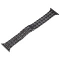 For Apple Watch Series 2 38mm 22mm Ultra-thin Five Beads Stainless Steel Watch Band(Black)